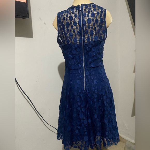 Armani Exchange Blue Fit and Flare Mini Dress - Picture 5 of 13